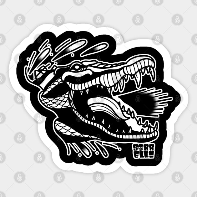 Crocodile Sticker by ArtMonsterATX